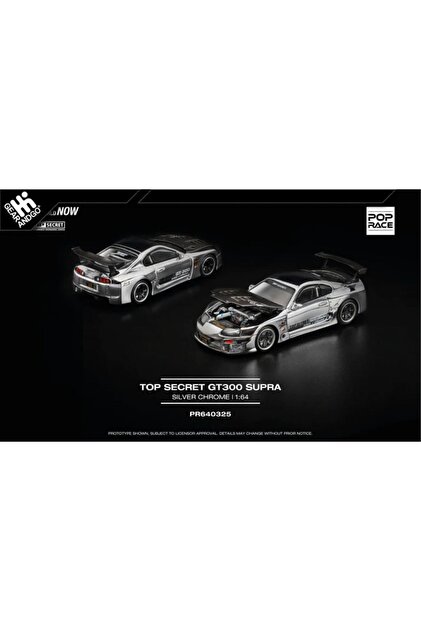 HOT WHEELS Poprace 1/64 TOP SECRET GT300 SUPRA SILVER CHROME
