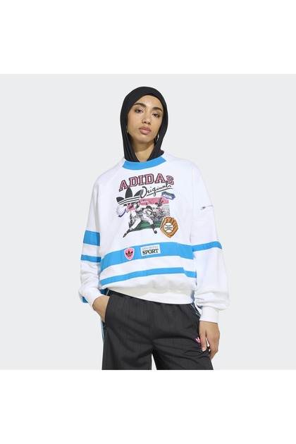 As Baseball Kadın Grafik Spor Sweatshirt KS9209