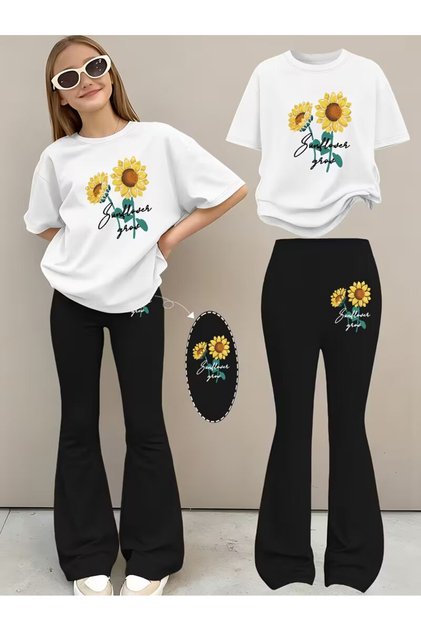 Girl's Spanish Style Leggings and T-Shirt Set