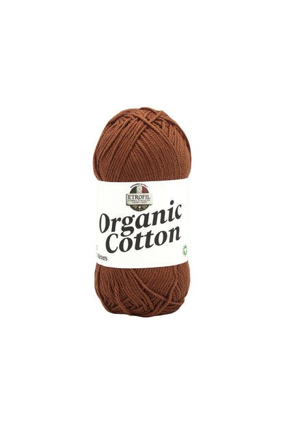 Organic Cotton Örgü İpi Toprak Kahverengi %100 Organik Pamuk 50g 125m (77222)