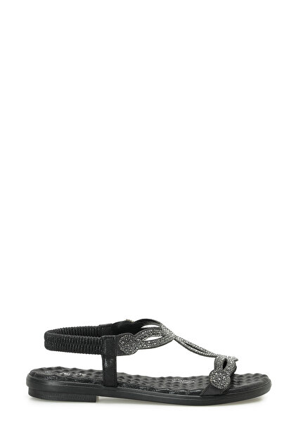 Polaris 317163.Z 5FX Siyah Kadın Düz Sandalet - Fiyatı, Yorumları