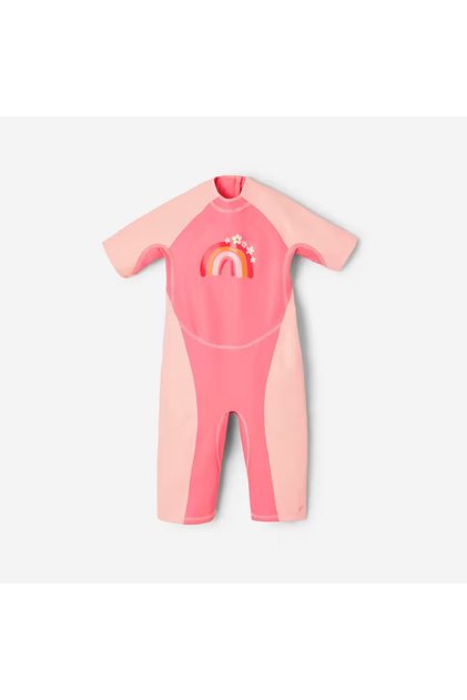 Çocuk UV Korumalı Wetsuit - Pembe - Desenli - Kloupi