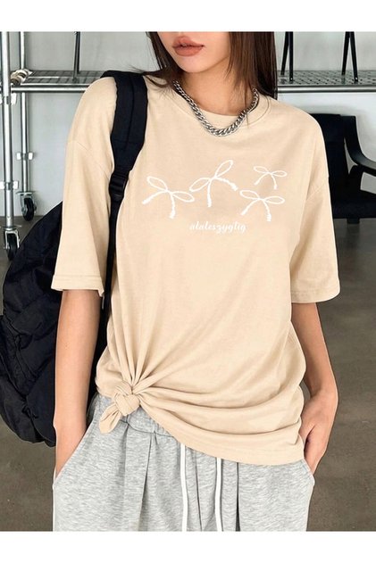 Unisex Ribbon Printed Design Tshirt