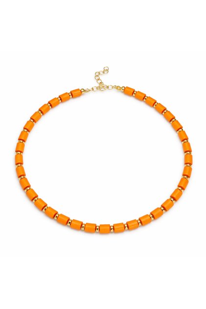 Amber Touch Orange Gold Necklace