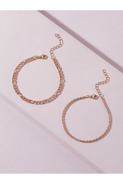 Gold Color Unisex Şavin and Burgu Combination Bracelet, Non-Tarnish, Stainless, Anti-Allergic
