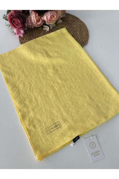 Lemon yellow voile scarf vh0416