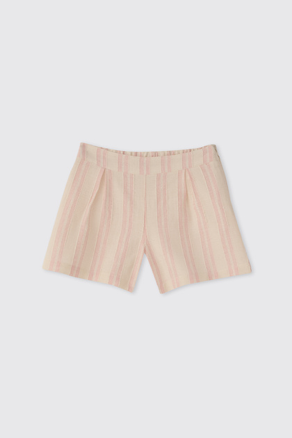 Baby Girl Striped Coral Shorts