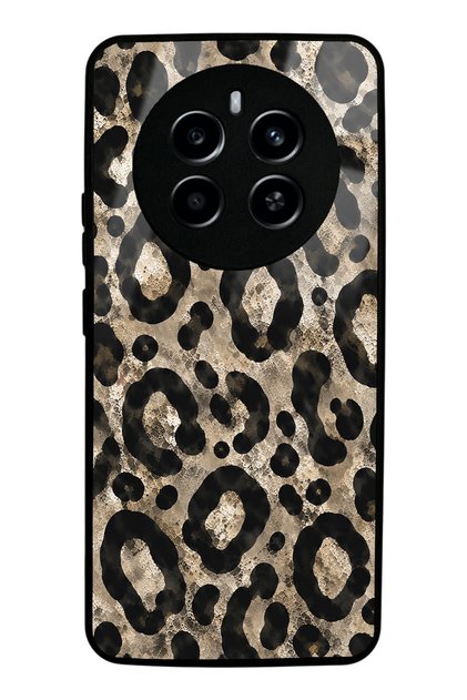 Realme 12 Pro Plus Brown Leopard Design Glossy Phone Case