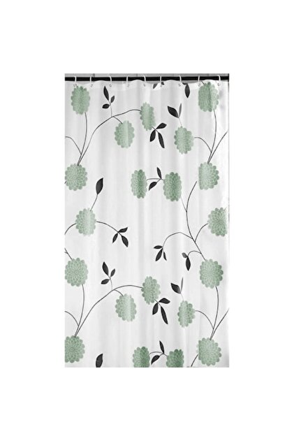 Perdea de duș cu flori ER-SCE006, 180x200 cm, impermeabilă PEVA