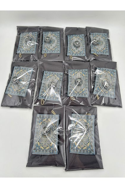 10 pieces of gift (dowry-mevlut-hajj-umra) gelatin flam cover wallet stone zikir matic set