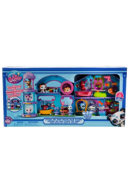 Set 4 figurine si 20 accesorii, Littlest Pet Shop, Deluxe Playset, S4