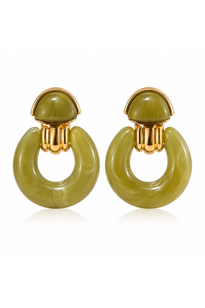 Imported Green Dimp Earrings