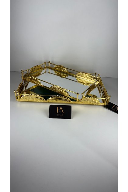 Set of 2 Mirrored Trays Girl's Wish Engagement Promise Presentation Tray Decorative Serving Tray Chocolate Tray Treat Tray