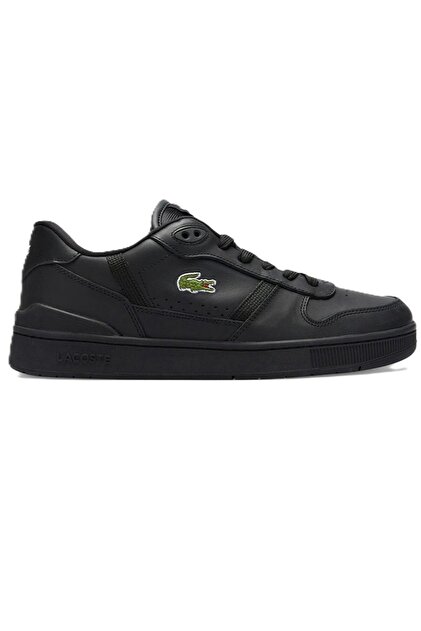 黒箔 Lacoste 224 2 SMA T-Clip Set Leather Mens Sneaker Hakiki Deri