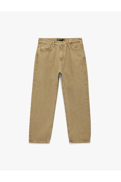 Cotton Loose Regular Waist Oversize Baggy Jean Trousers