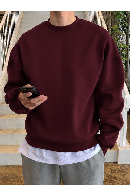 Unisex Winter Oversize 0-Collar Sweatshirt