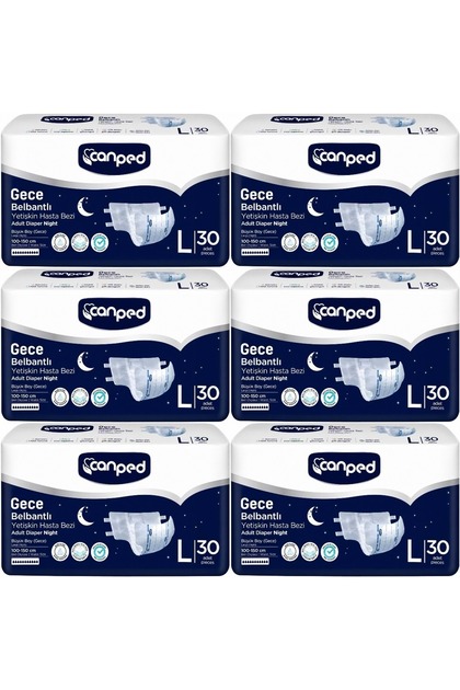 Adult Diapers with Waist Band Night Night L - Large - Large 180 Pieces