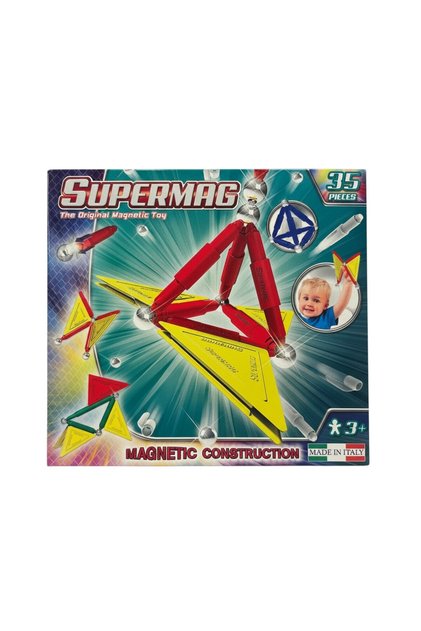Supermag Tags 35 Piece Magnetic Building Set - Stem Magnet Toy