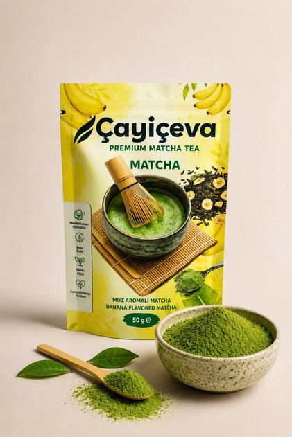 Banana Flavored Matcha, Banana Matcha 50 Gr