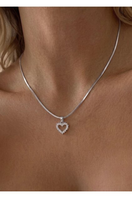Steel Heart Gold Color Necklace 45 cm (+5 cm Extension)