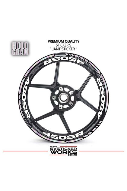 Cfmoto 450Sr Wheel Sticker and Inner Text Printed Label Sticker Model Premium Quality
