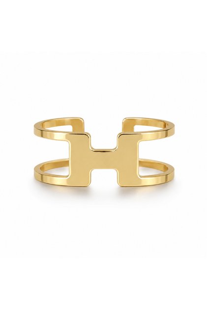 Gold H Clamp Bracelet (Adjustable)