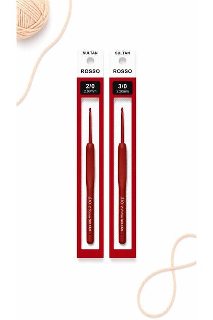 Sultan Rosso 2-Piece Crochet Set - No. 2-3 - 2mm and 2.20 mm