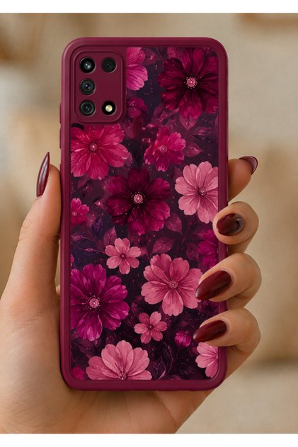 Samsung Galaxy A71 Kılıf Kamera Çıkıntılı Renkli Çiçek Kabartmalı Silikon Kapak BS1
