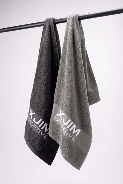 2'li %100 Pamuk Antrasit Spor Sporcu Havlusu Fitness Antrenman Gym Boks Havlusu Ter Emici 30x100