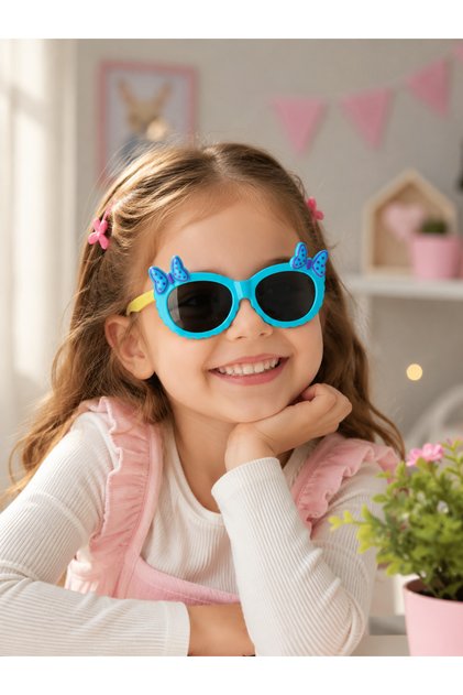 Cute Girl's Sunglasses with Butterfly Ribbon