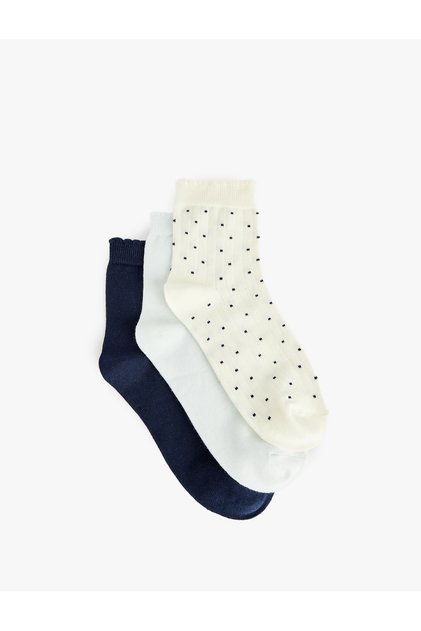 Polka Dot Cotton 3-Piece Sock Set