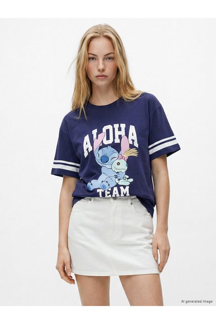 I Popular Line Hero Themed Printed 100% Cotton Women's T-Shirt from Freezen Store