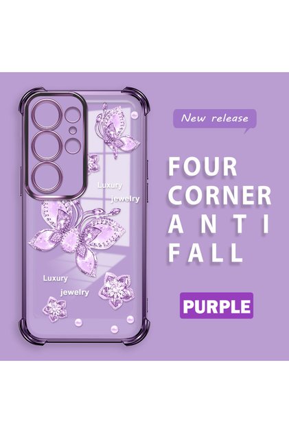Samsung Galaxy S25 Ultra Compatible Transparent Back Four-Corner Reinforced Impact Protection Silicone Case