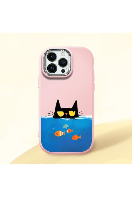 Pink Silicone Case Compatible with iPhone 14 Pro Max with Shock-Absorbing Camera Protections