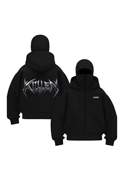 AZIZI TEKSTIL Snow Masked Ninja Unisex Sweatshirt Cardigan