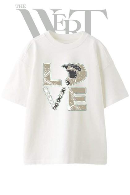 Motocross Love Design Printed Unisex White Oversize T-Shirt