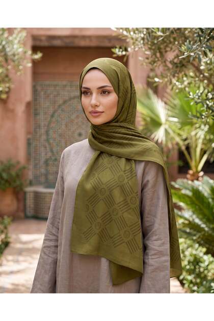 Logo Series Shawl - Match Pattern - 12 - Henna Green