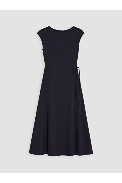 I Zero Roba Collar Waist Tie Textured Dress from Freezen Store