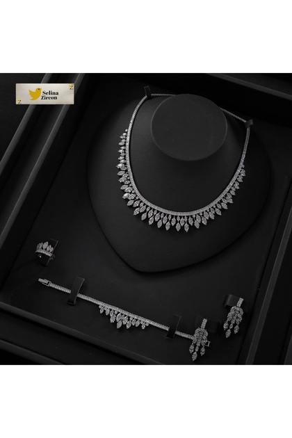 Diamond-Like Zircon Accessories Set with Packaging