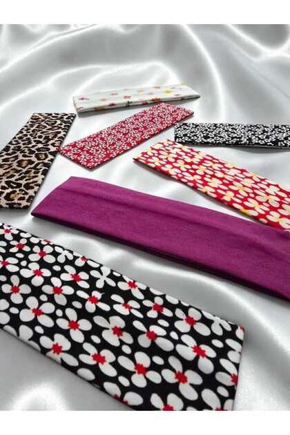 7 Pcs Mixed Color and Floral Hair Bandanas Yoga Headband / Hair Clip / Hair Accessory