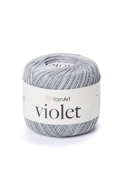 Violet Gri Koton Merserize Dantel Örgü İpi 5326