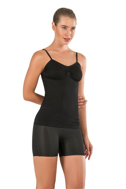 Women's Thin Strap Athlete Corset Gathering Knitted Seamless Silky Firming Body Shaper