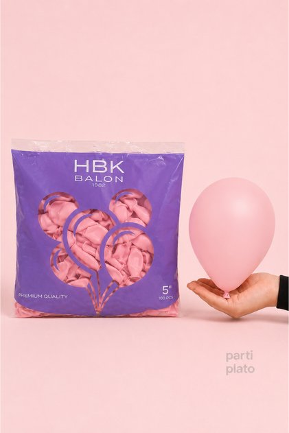 Hbk Pastel Pink Balloons 5 Inch 100 Pieces, Mini Balloon Birthday Wedding Engagement Party Decoration Balloon