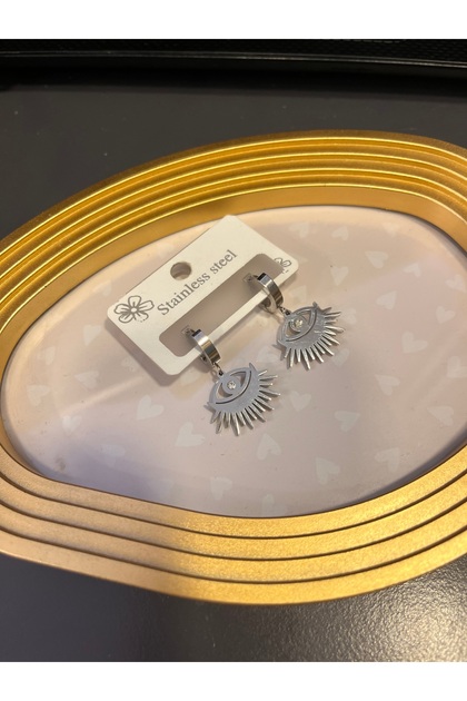 Eye Earring Silver Color