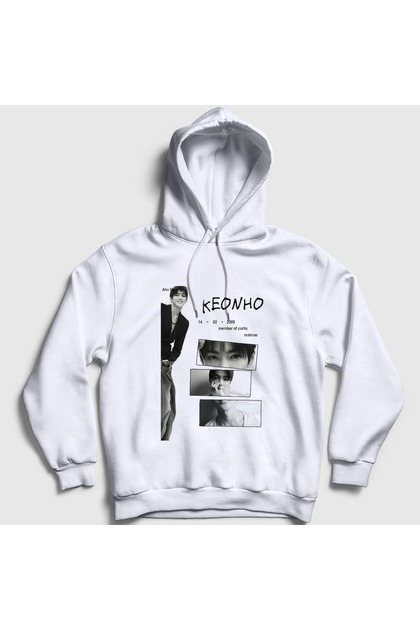 Unisex White Keonho K-Pop Cortis Hooded Sweatshirt 617640Tt