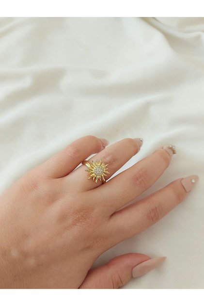 Sun Steel Stress Ring Can Be Adjusted to the Finger
