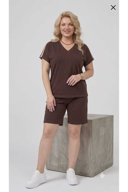 Plus Size Shorts Suit