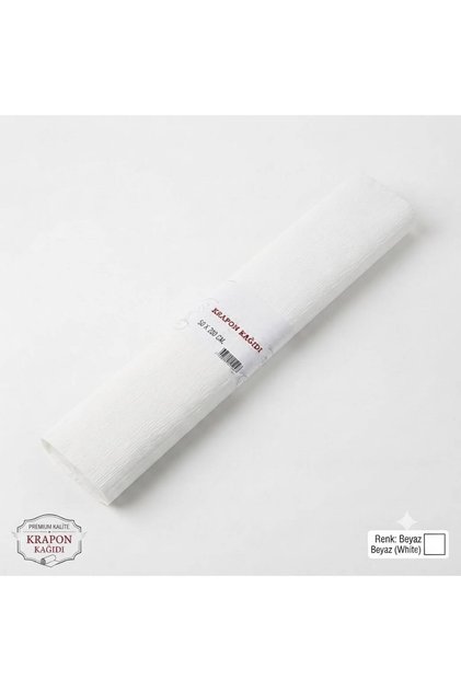 Premium Beyaz Krapon Süsleme Kağıdı 50x200 cm 60 gr | Parti, Organizasyon ve Okul Etkinlikleri İçin