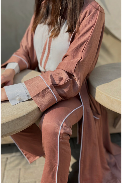 Coral Abaya Set