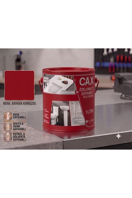 CAX Dayanıklı Özel Yüzey Boyası 1 L - Su , Nem ve Isı Dayanımlı Fayans & Lavabo Boyası